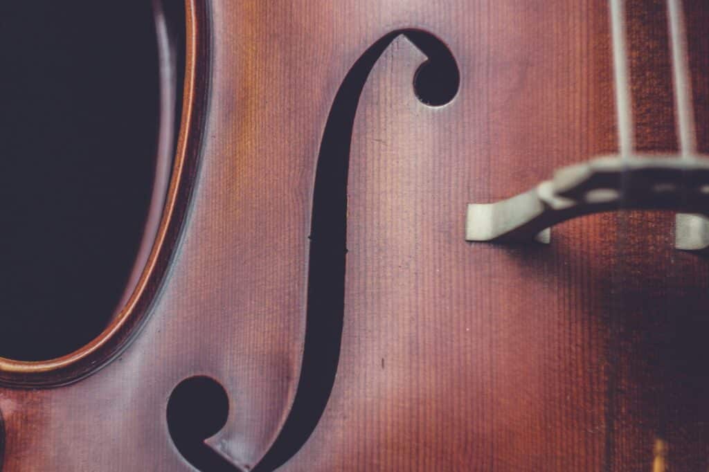 close-up of cello