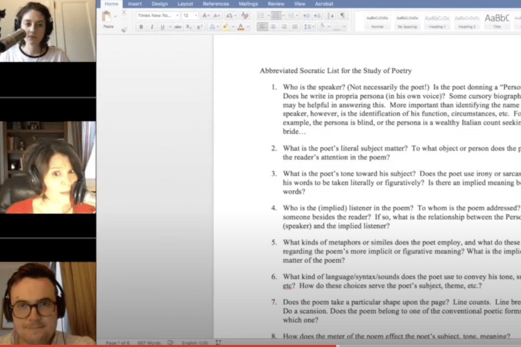 screenshot of webinar content