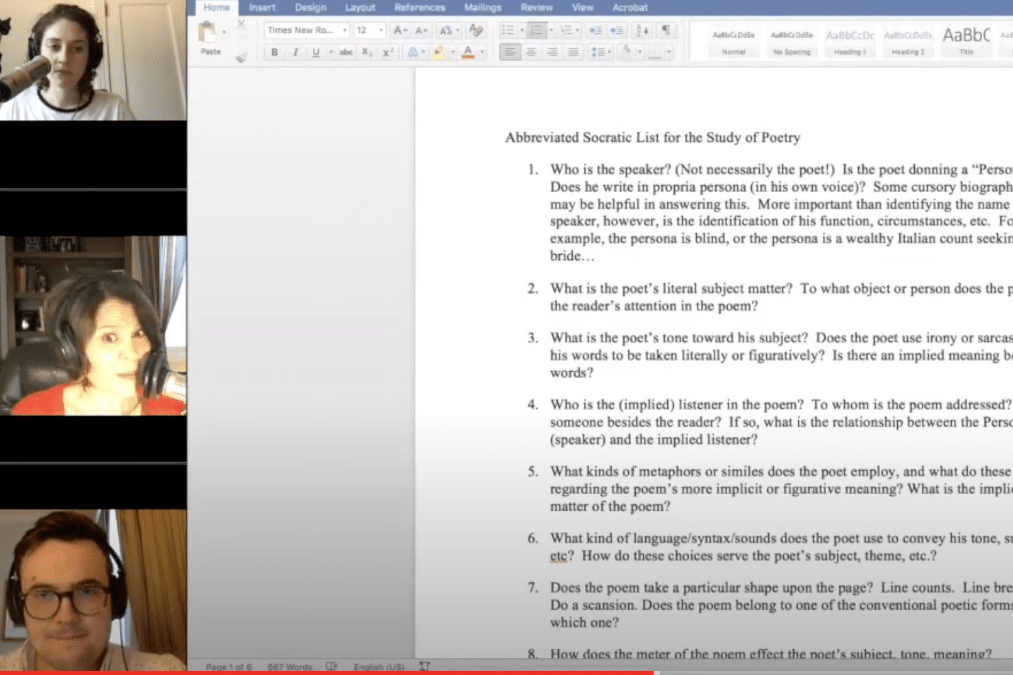 screenshot of webinar content