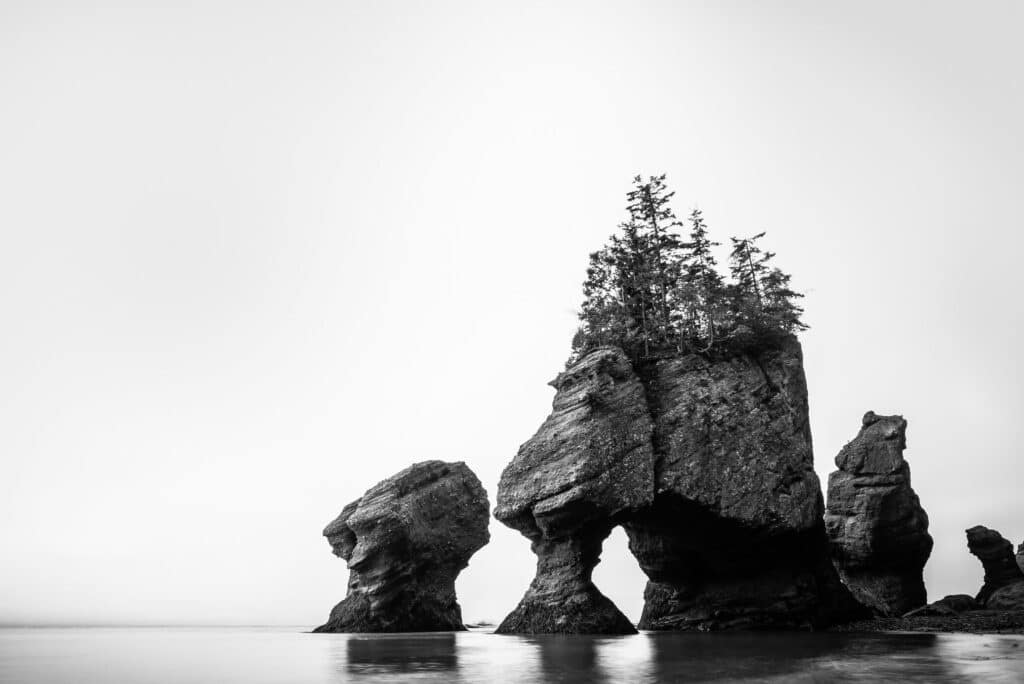 rock island in water