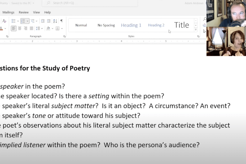 screenshot of webinar content