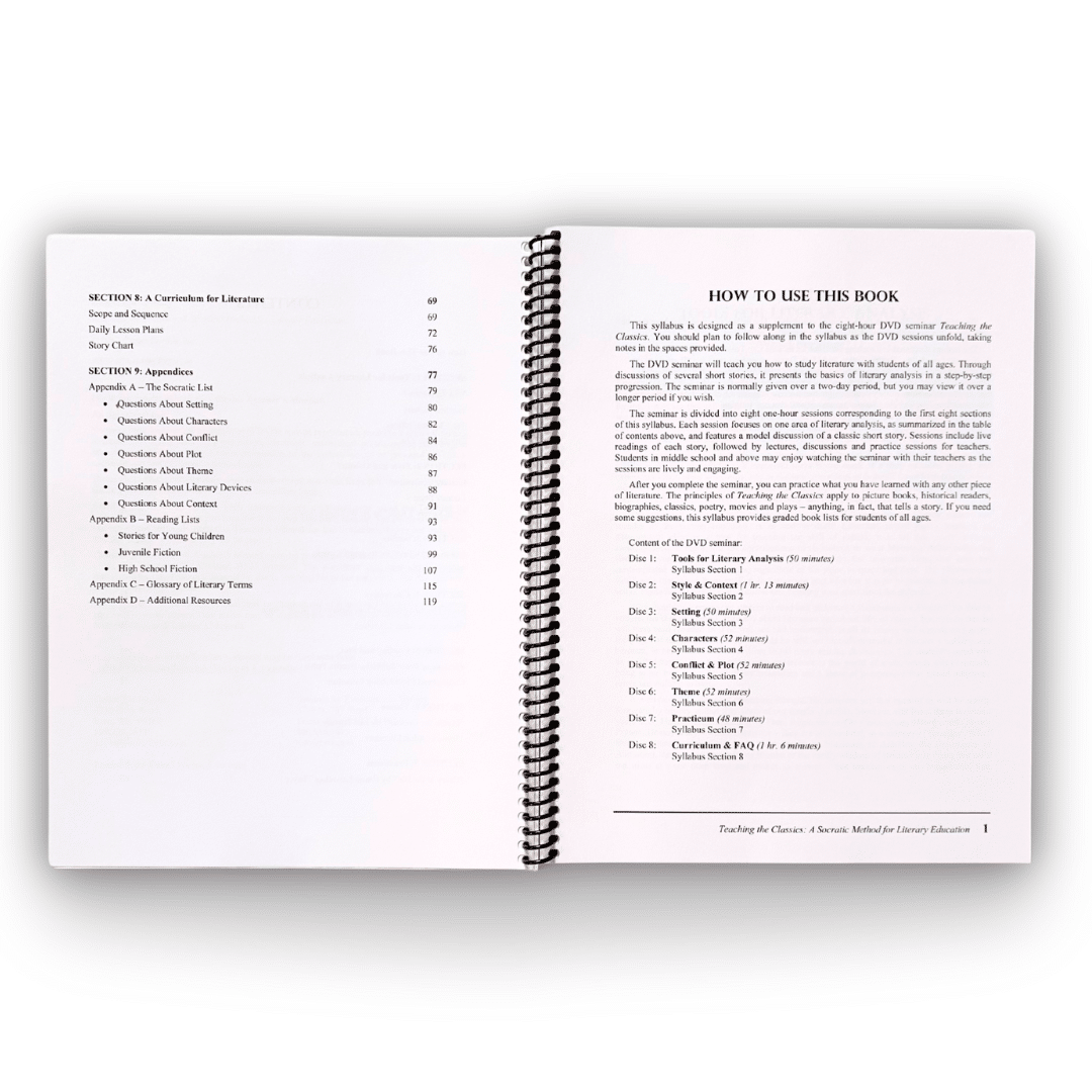 Teaching the Classics interior with table of contents part 2