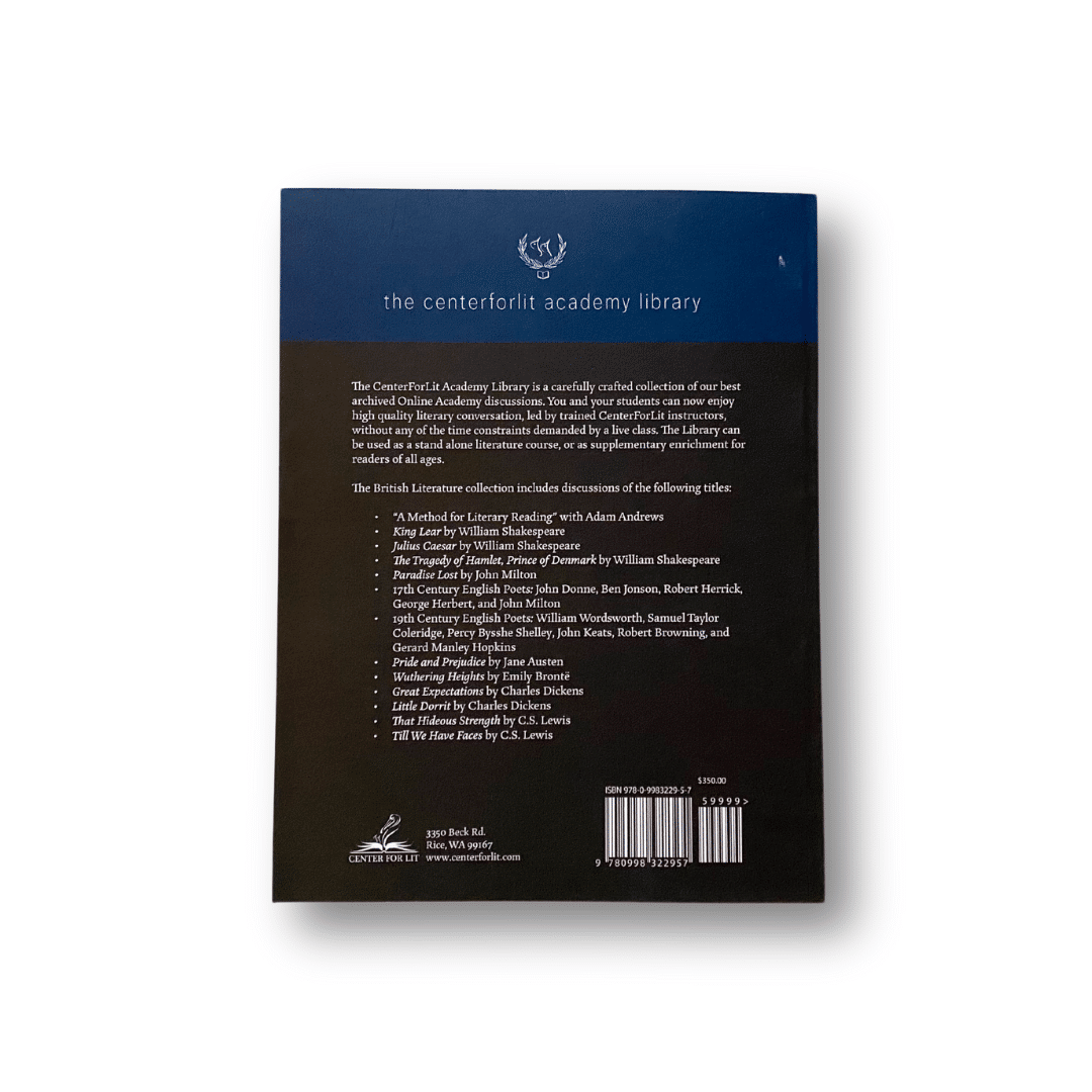 British Literature Audio Course back cover