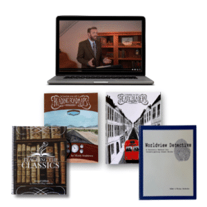 Cover previews of Teaching the Classics, Reading Roadmaps, Ready Readers High School Literature Volume 1, and Worldview Detective